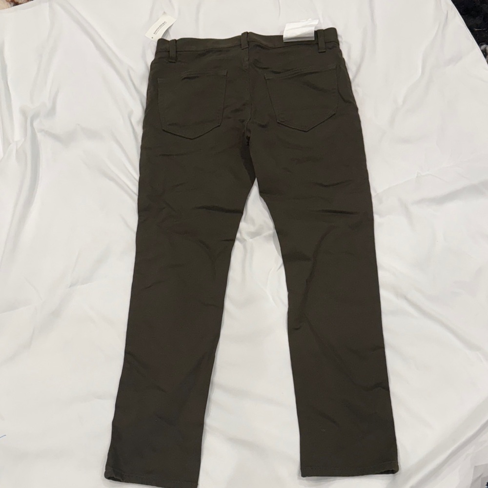 NWT Banana Republic Traveler Slim Fit Trousers in Dark Brown/ green
